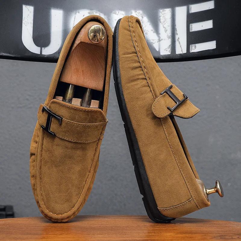 Casual Shoes for Men Comfortable Men's Loafers Business Male Formal Shoes 2025 Slip-on Men Flats Lightweight Men's Driving Shoes