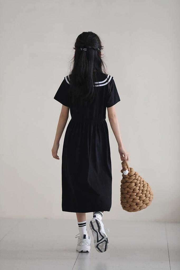 Weileenice Black Navy Size Perfect for Entrance Memorial Short Sailor Funeral Outfit Girls' Dress, Style, 130, Recitals, Ceremonies, Shichi-Go-San