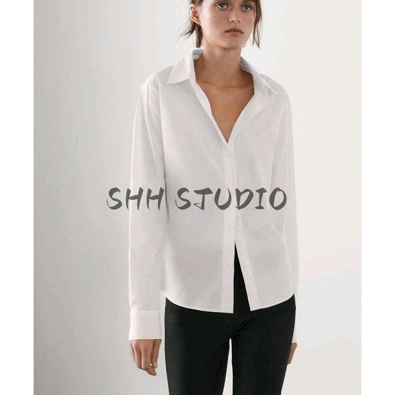 MD Spring New Women's Clothing Workplace Intelligence Commute Style Easiest for Match Inner Wear Base Long Sleeves Shirt 5153564