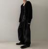 2023 Autumn/Winter Men's Loose Black Mink Knit Cardigan Sweater