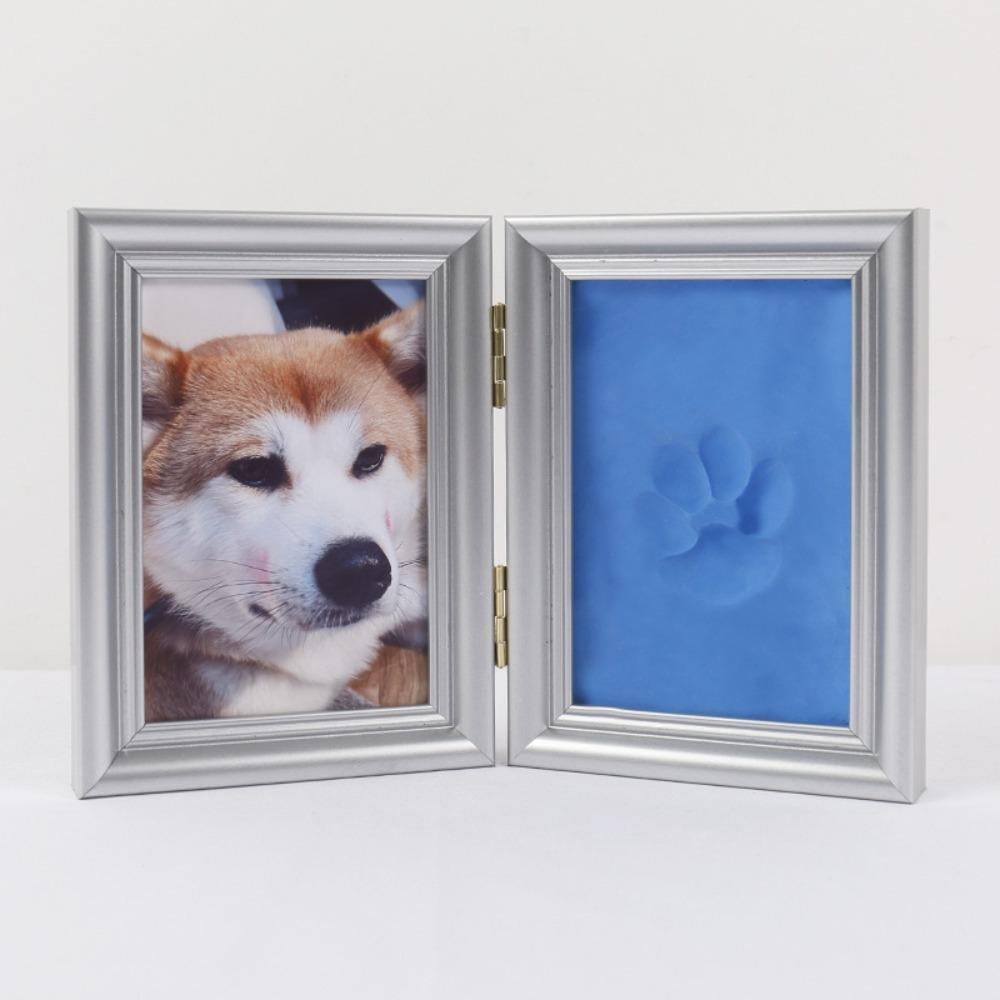 Metal Buckle Paw Print Memorial Frame Foldable Pet Handprint Shadowbox  DIY Craft Project