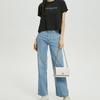 Calvin Klein Minimalist Metal Buckle Chain Flap Litchi Texture Underarm Bag Shoulder Bag Crossbody Bag Women Bags Off-white DH2806-111