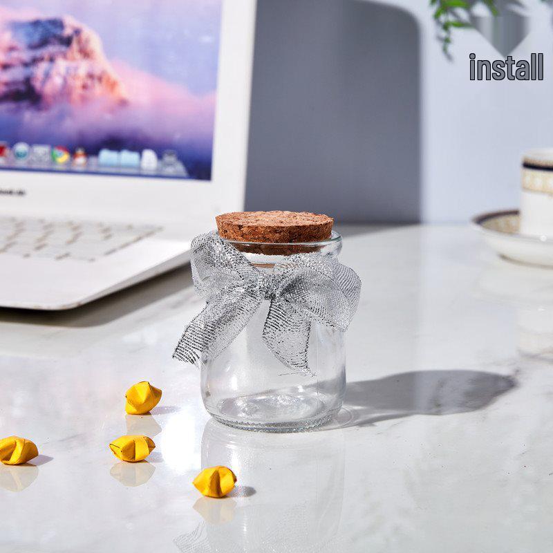 Creative Glass Bottle with Sand, Shells, Lucky Stars, Paper Cranes, and Rainbow Pentagrams