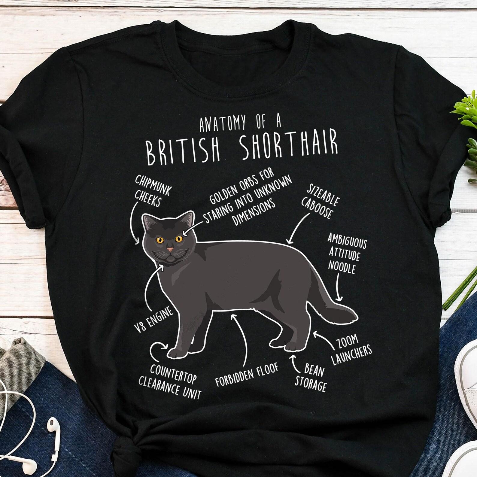 Black British Shorthair Shirt, , , Funny Cat Lover Gift, Cute Pet T-shirt British Shorthair Lover Tshirt Cat Tee Cat Mom Dad 120