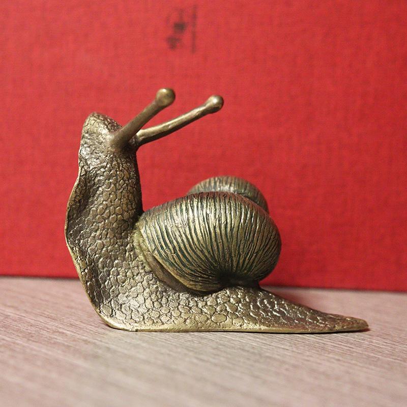 

Ретро медная статуя улитки, настольные украшения, фигурки животных, миниатюры, украшения для дома, аксессуары для рукоделия, коллекции чая и домашних животных 1PCS