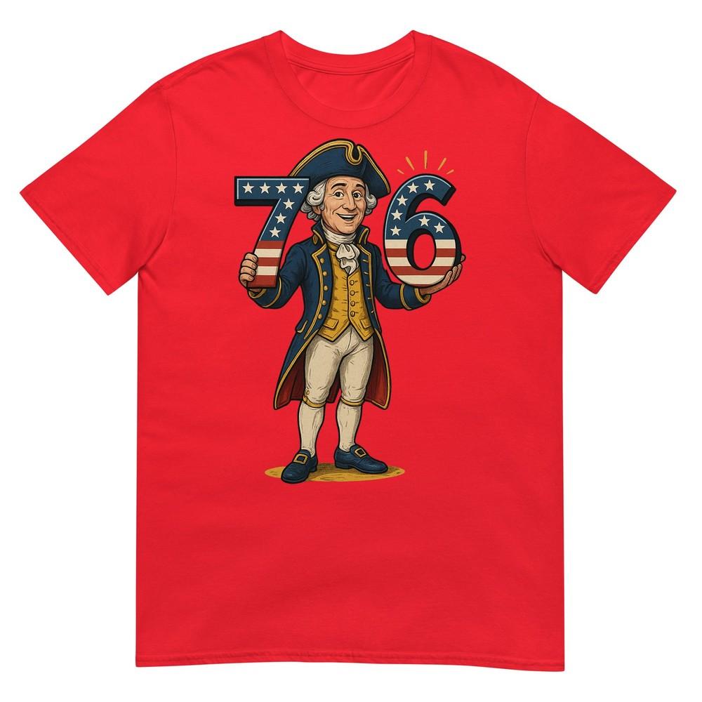 Hugvyn Six Seven 6 7 7 6 George Washington Teacher American TShirt S