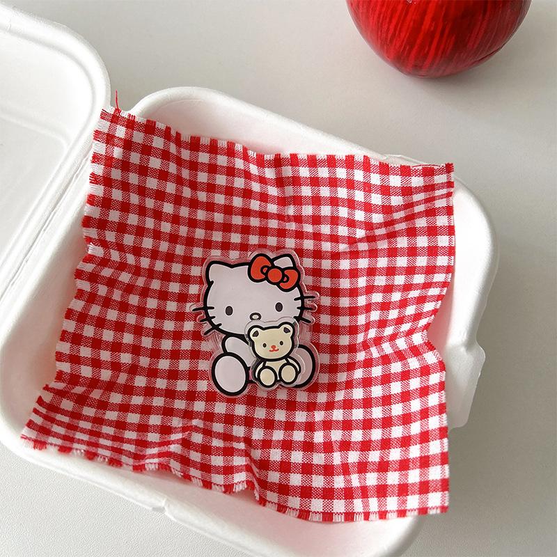 Simple And Cute Childlike Acrylic Leisurely Kt Rotating Small Cartoon Mobile Phone Holder Airbag Lazy Back Sticker