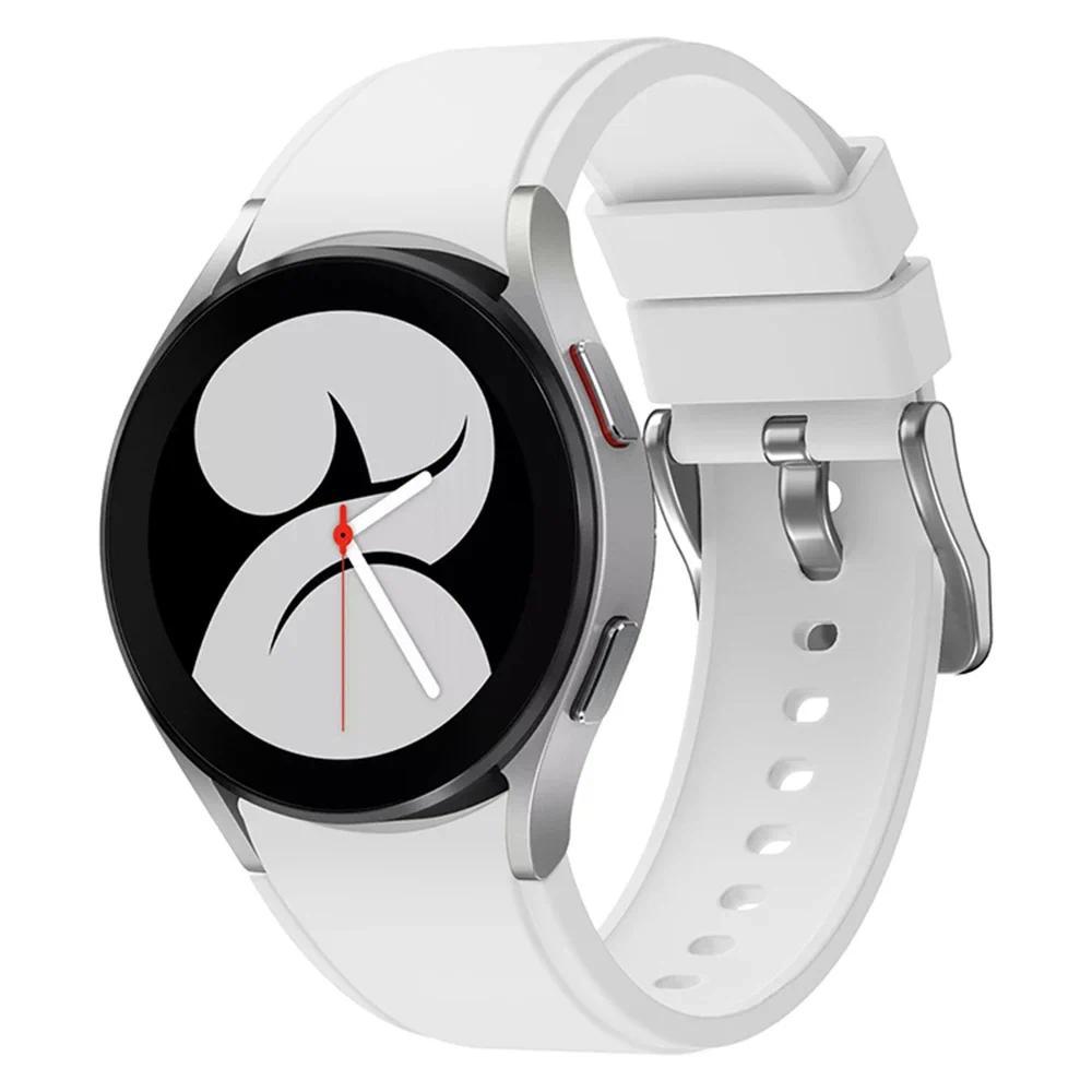 20mm Silicone Strap For Samsung Galaxy Watch 7 6 5 4 44mm 40mm 5 Pro 45mm No Gap Comfortable Wristband Watch 6 Classic 47mm 46mm