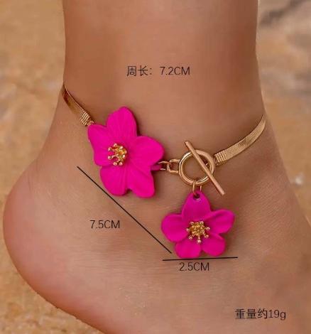 

Большой Цветочный Браслет на Лодыжку One Size