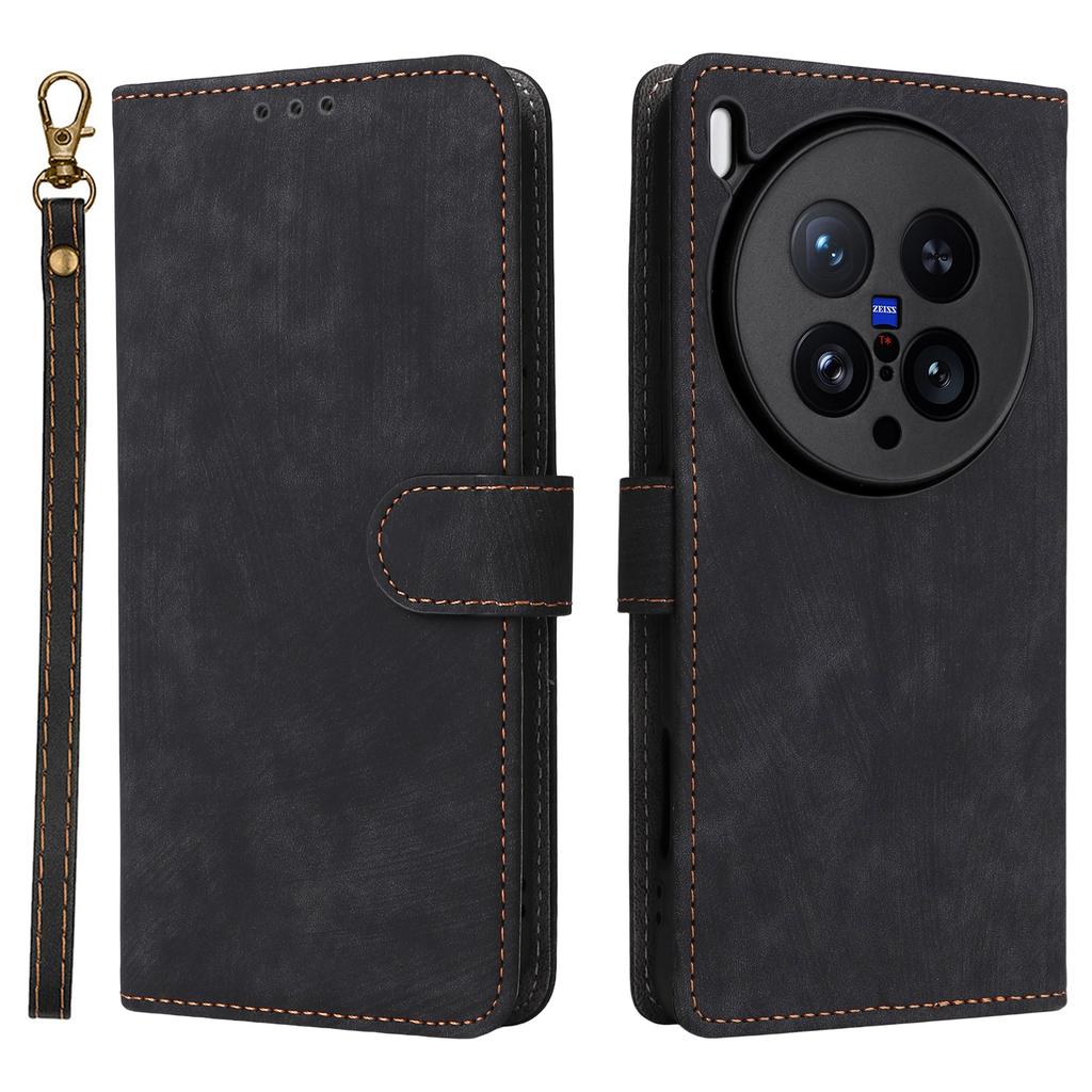 For Vivo X200 Ultra 5G Case Wallet RFID Blocking PU Leather Phone Cover Stand with Strap