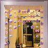 Children's Room Purple Planet 3D Door Curtain - No-Drill Hanging Wall Decoration