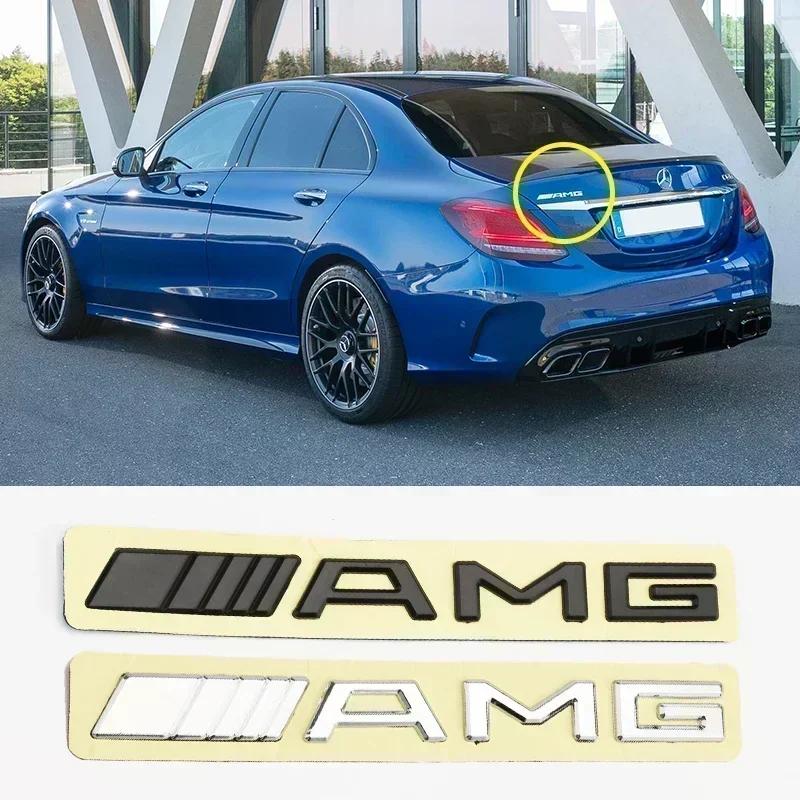 3D ABS Krom Logo Harfleri Araba Bagaj Rozeti Yapışkanlı Mercedes Benz AMG W204 W205 W212 W213 X253 W163 W166 W167 W246 W222 İçin