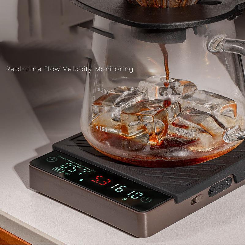 Coffee Electronic Scale High-precision Rechargeable Smart Pour-Over Coffee Scale Flow Rate Monitoring Special electronic scale