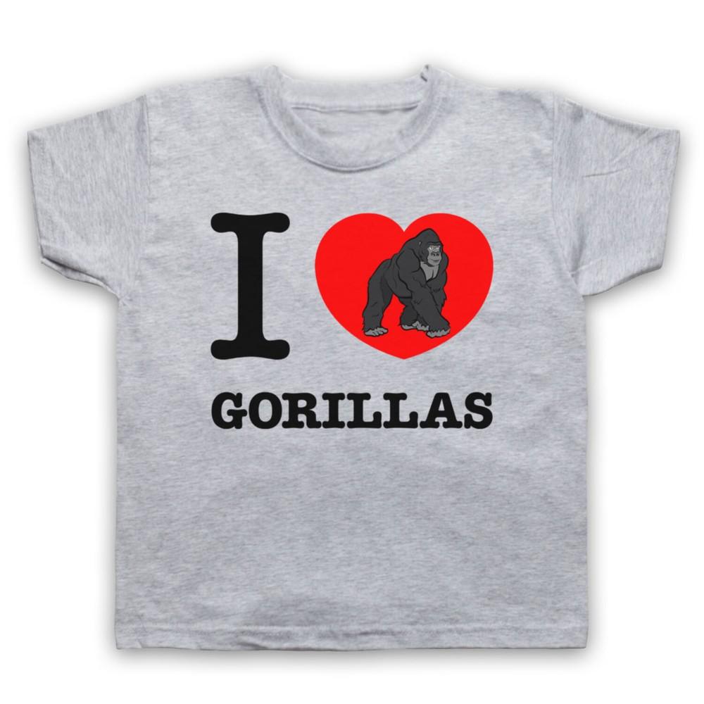 I Love Gorillas Animal Rights Lover Save The Animals Kids Childs T-Shirt
