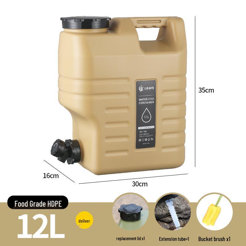 Montowany na samochodzie zewnętrzny kempingowy zbiornik na wodę z kranem