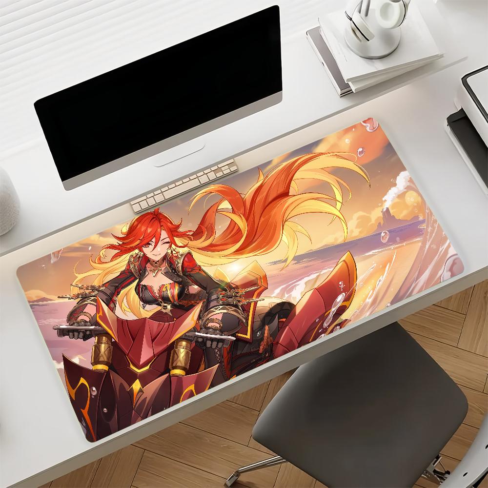 Game Mavuika Genshin Impact Mouse Pad Non-slip Rubber Gamer Balance Computer Mat Decoracion Deskmat Laptop Office Large