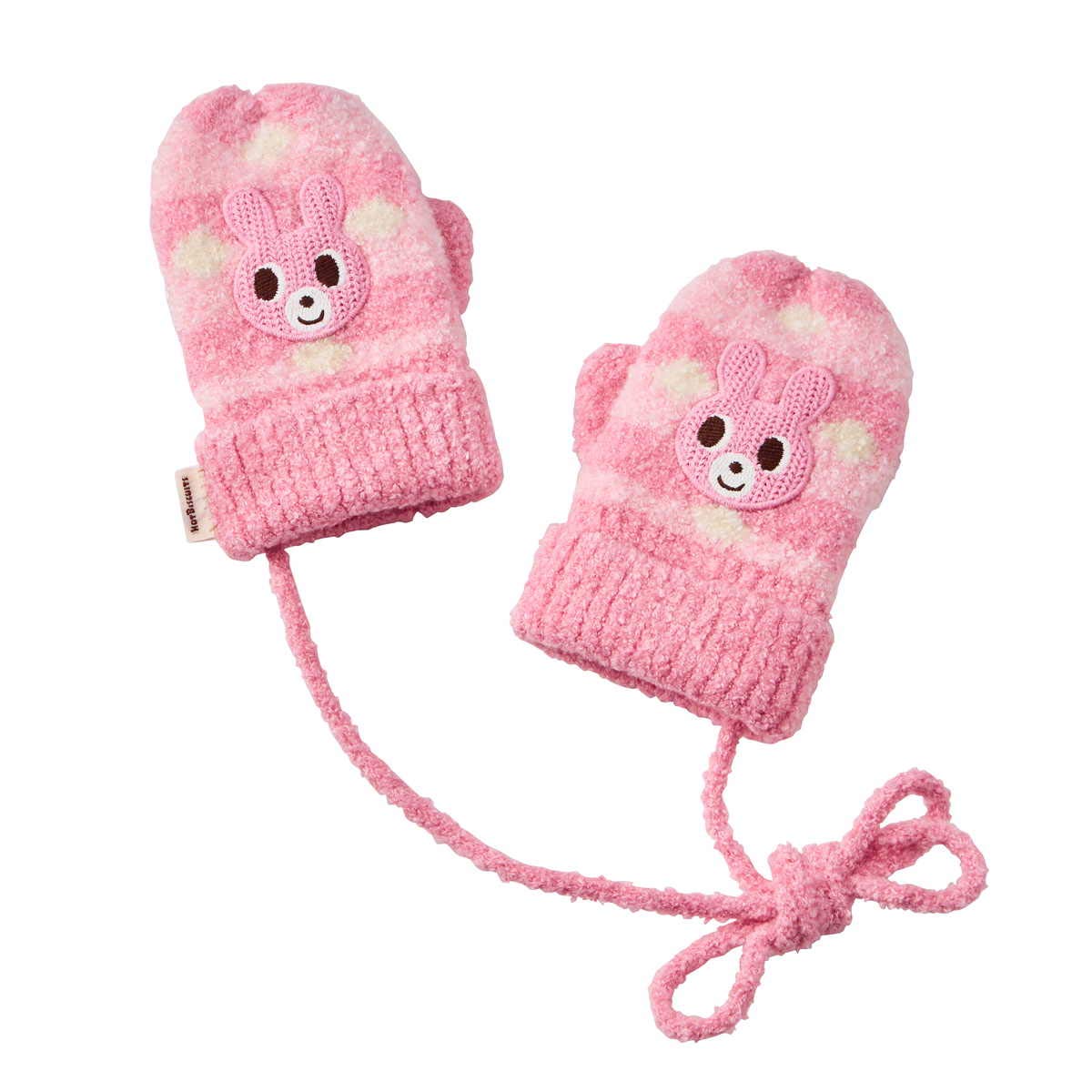 

MIKIHOUSE HOT BISCUITS Варежки для мальчиков и девочек размера S, розовые, (Возраст 1-3 года), 73-7601-453