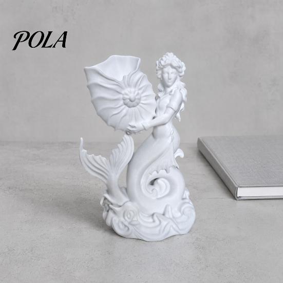 Healing Style Soft Furnishing 3D Printed Mermaid Conch Storage Ornament, Mini Decorative Modern Minimalist Plant Pot Flowerpot, Creative Desktop