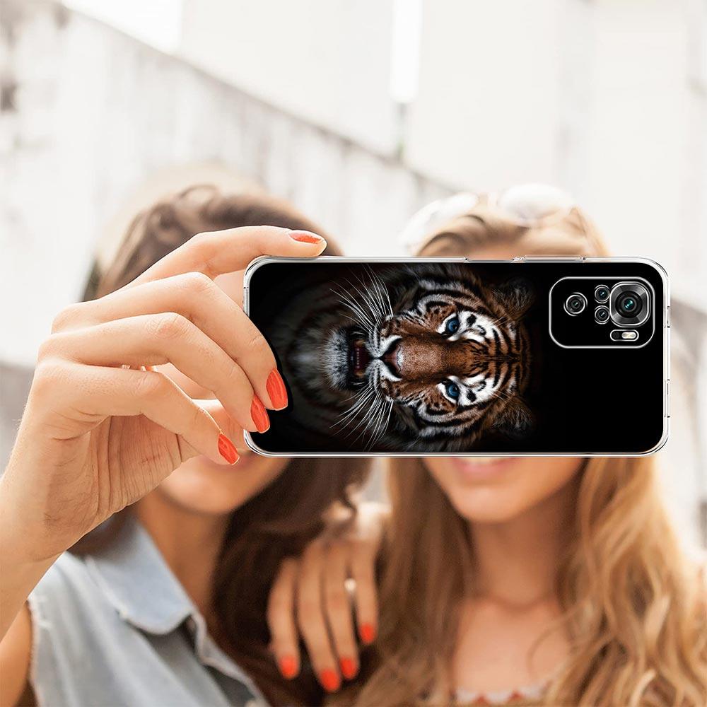 Black Cheetah Tiger Lion Animals Phone Case For Xiaomi Redmi Note 12 11 9S 9 8 10 Pro Plus 7 8T 9C 9A 8A K40 Gaming Clear Cover