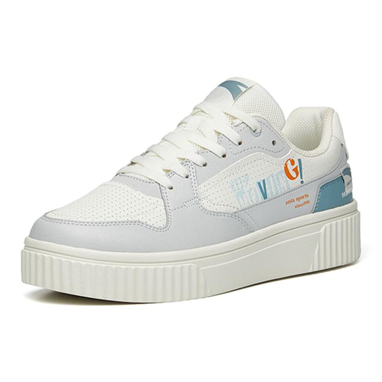 New Anta Life Collection Low Top Skateboard Shoes Men's White Gray 112238062-3