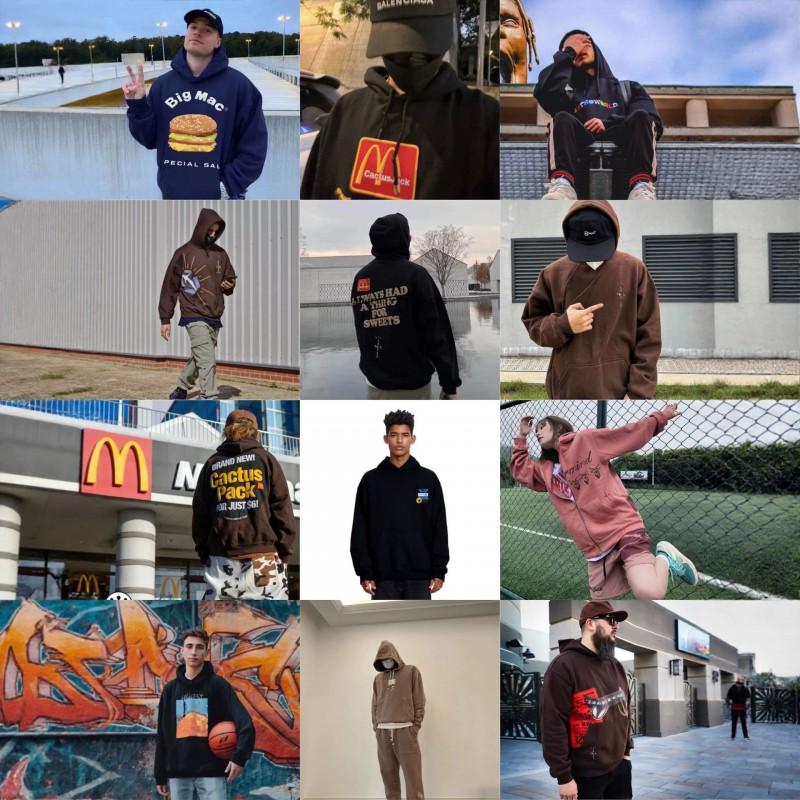 Unisex Oversized Drop Shoulder Hoodie Pants Set With Graffiti Print Cotton Blend Winter Casual Loungewear