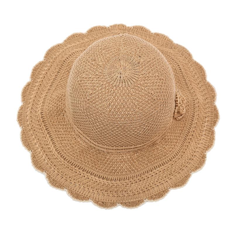 Summer Casual Flat Brim Hat Women's Floral Sunshade Beach Cap Face Hats