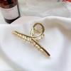 High-End Women's Rhinestone Hair Shark Clip - Large, Stylish, and Trendy Hairpin