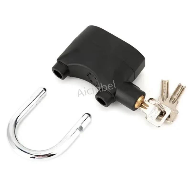 New Built-in Movement Sensor Security 110db Siren Alarm Lock Universal Anti-Theft Padlock for Bicycle Motorcycle Door Gate 4