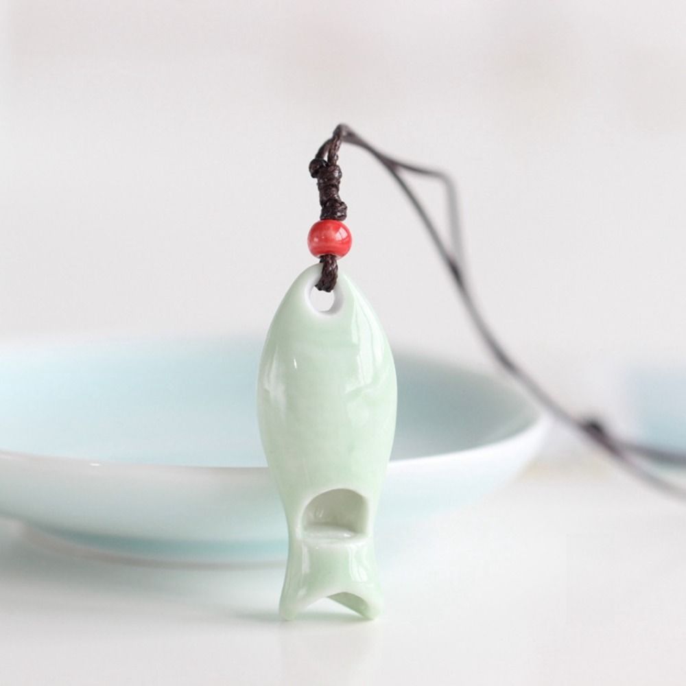 Smooth Ceramic Fish Pendant Delicate Boho Ethnic Necklace Gifts Porcelain Necklace Friend