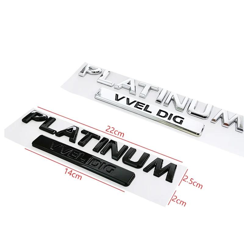 ACY1 ABS Car Body Side Letter Sticker for Nissan PLATINUM VVEL DIG Emblem Auto Rear Trunk Badge Exterior Accessories