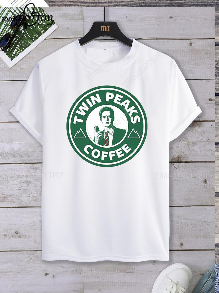 Leisure Classic Film TWIN PEAKS Printed Cotton T-shirt Top Unisex Short Sleeve Short-sleev O-neck Streetwear S-6XL