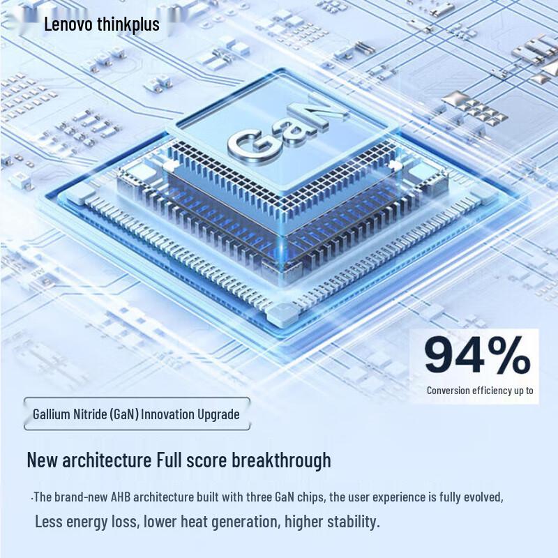 Lenovo Thinkplus 100W GaN USB-C Mini Power Adapter