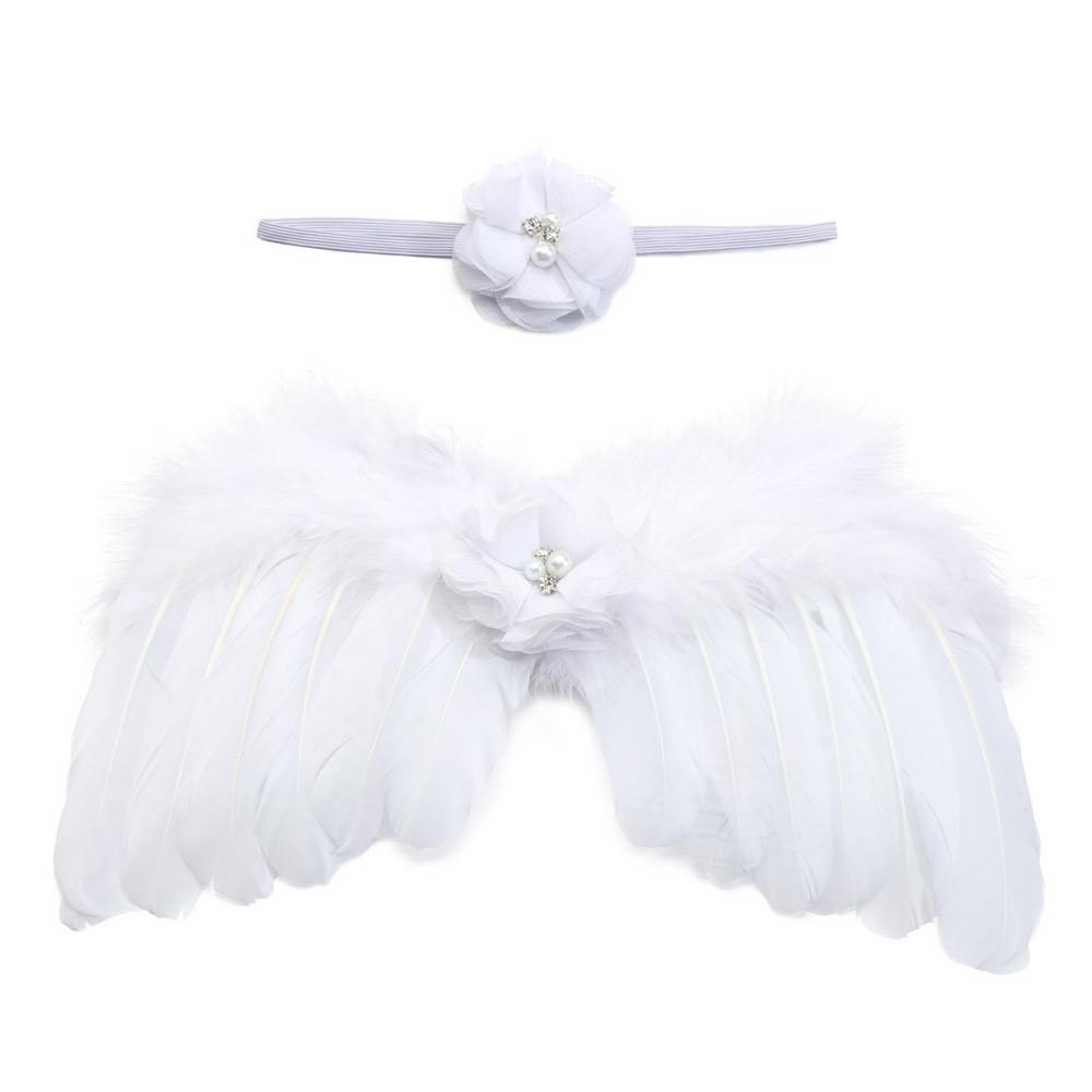 New Kids Dress Girls Headwear Baby Clothing Angel Wing Baby Photo Props Costumes For Infants Newborn Photography Accessories