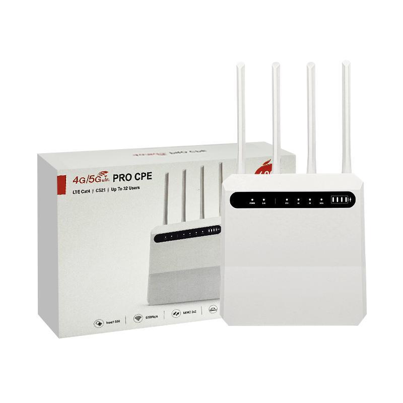 WiFi 6 LTE 4G Router with Optional Battery - Compatible In US, Europe, Asia, South & North America.