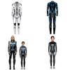 Sexy Robot Armor Print Halloween Cosplay Slim Fit Jumpsuit Bodysuit Costume