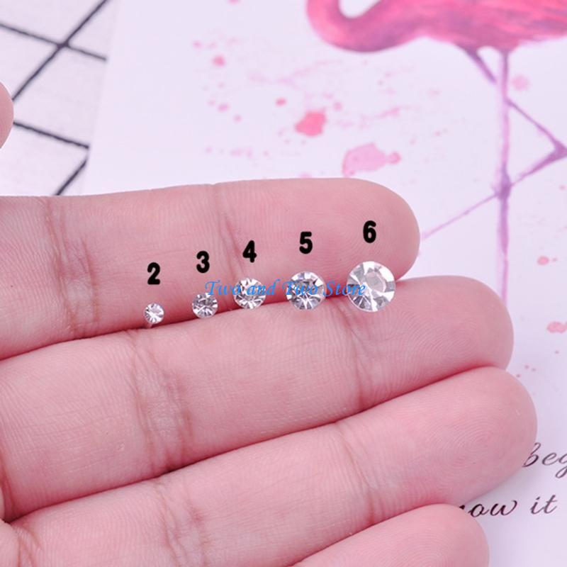 HX6F Anti Allergy Resin Backed Earring Set for Sensitive Skin Resin Ear Studs Charm белый