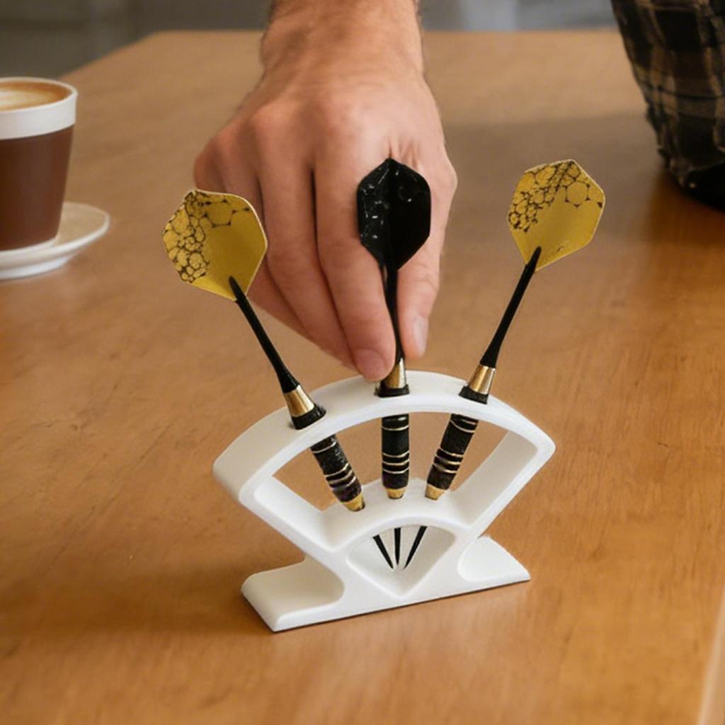 3 Slots Dart Stand Display Rack Neat Storage Holder Dart Board Organizerfor Home Bar & Greek-Themed Game Room Decoration