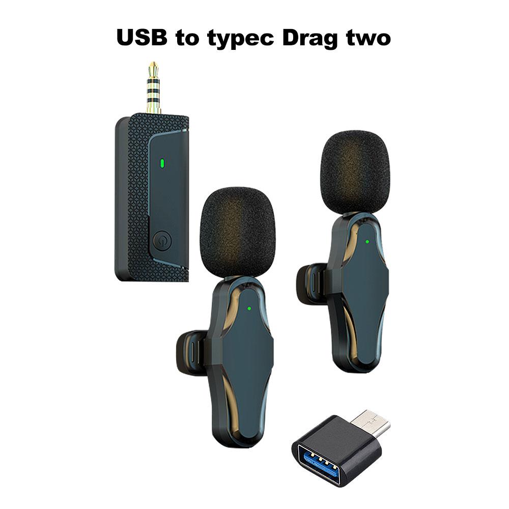 Professional Wireless Lavalier Bluetooth Mini Microphone For iPhone iPad Android Live Broadcast Gaming Recording Interview Vlog