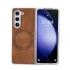 Retro Leather Grain Magnetic Case for Samsung Galaxy Z Fold5/4/3 - Drop-proof & Foldable