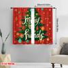 2pcs,2D Plane Printing Window Curtain Preety Christmas Tree Versatile Durable Polyester (without Rod) Decorations For Home Ldeal