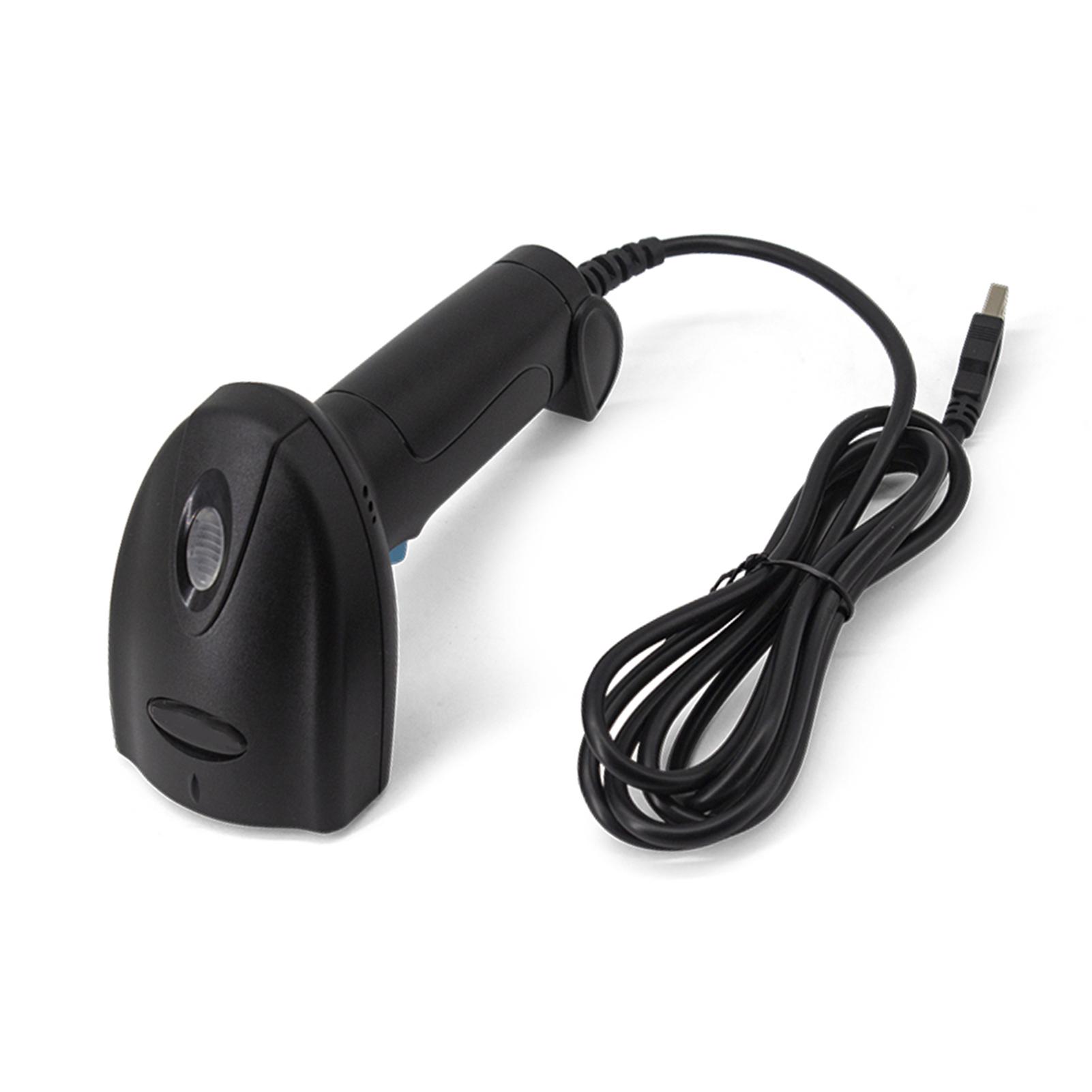 

1D 2D Barcode Scanner Handheld USB Wired Bar Code Reader Manual Trigger Auto Continuous Scanning Support Paper Code чёрный