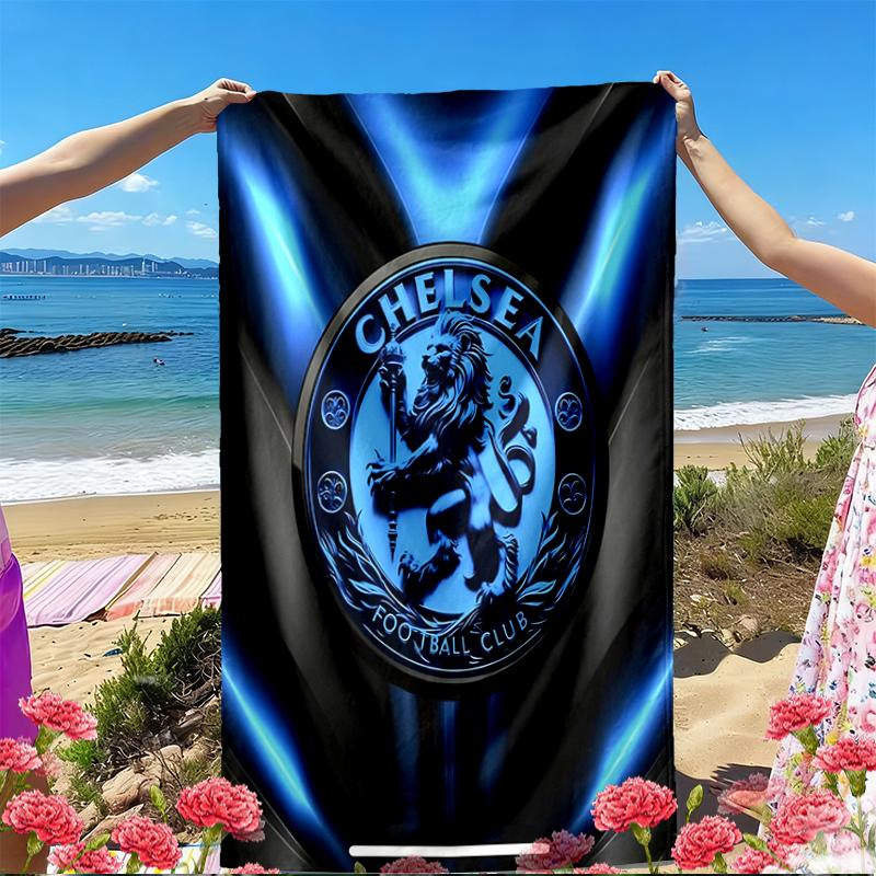 Chelsea F.C Print Beach Towel, Versatile Lightweight Absorbent Beach Towel for Pool Surf Yoga Bathroom, Perfect Birthday Holiday Gift