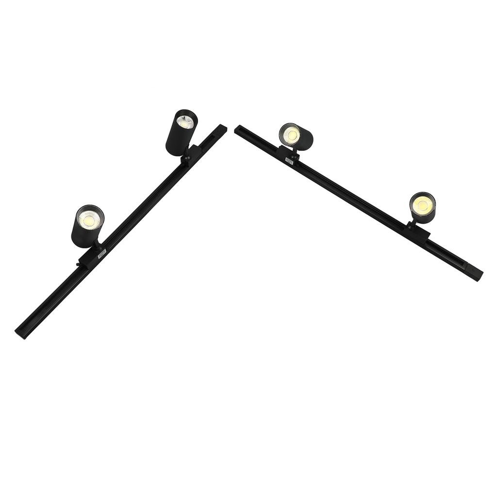 Track Lighting Kit Black Shell 85V?265V Wide Voltage LED 30W 4 Lights 6000K White Angle Adjustable