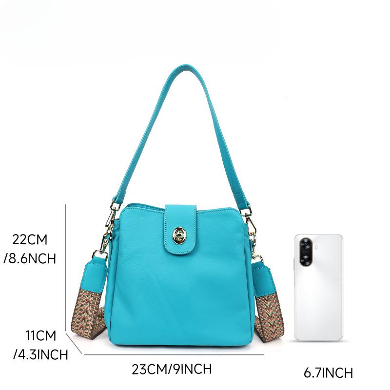 Genuine Leather Single-shoulder Bag Versatile for Women,Crossbody Bag Fashionable and Trendy Women's Bag