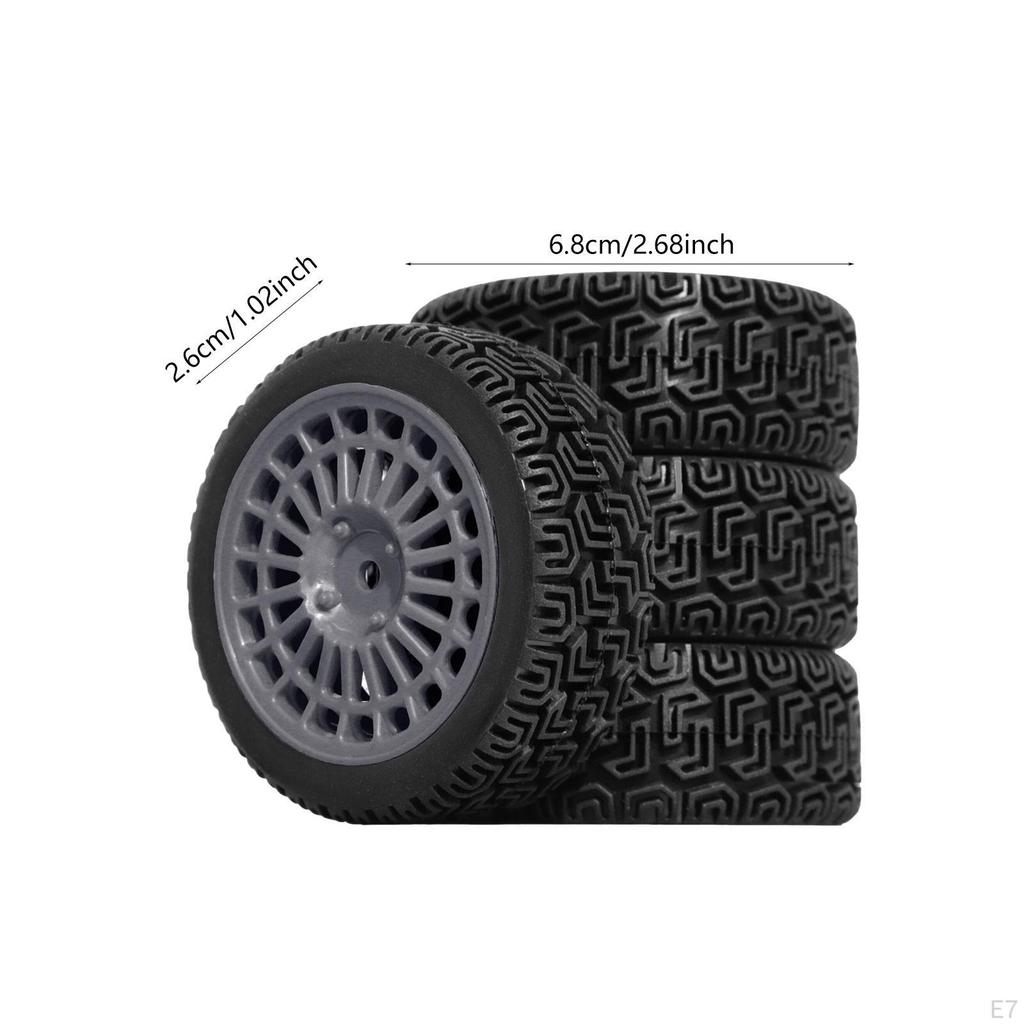Set of RC Wheels And Tires Parts with A Focus on Compatibility for 1/10 TT01
