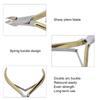 Stainless Steel Professional Nail Cuticle Trimmer Stainless Steel Dead Skin Cutter  For Fingernails