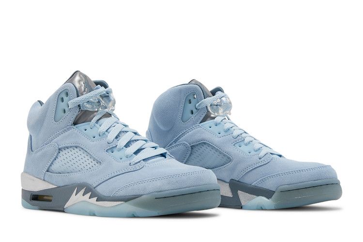 Women's Sneakers Jordan 5 Retro Bluebird (Women's) Photo Blue/Football Grey-Metallic Silver-White