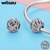 WOSTU 925 argint sterling pene margele zircon Charms se potrivesc cu pandantiv colier femei DIY bratara
