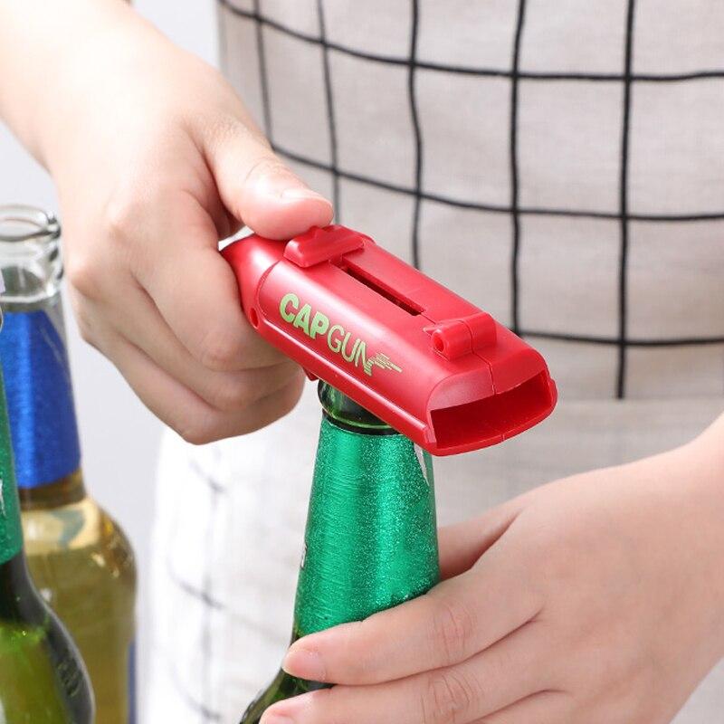 1PC Bottle Opener Launch Spring Cap Portable Drink Bottle Opener Kitchen Party Supplies Bar Drinking Tools Kitchen Accessories