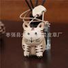 The First Layer Of Cowhide Tiger Pendant, Car Keychain, Leather Rope, Bag, Pendant, Accessories, Zodiac Gifts.